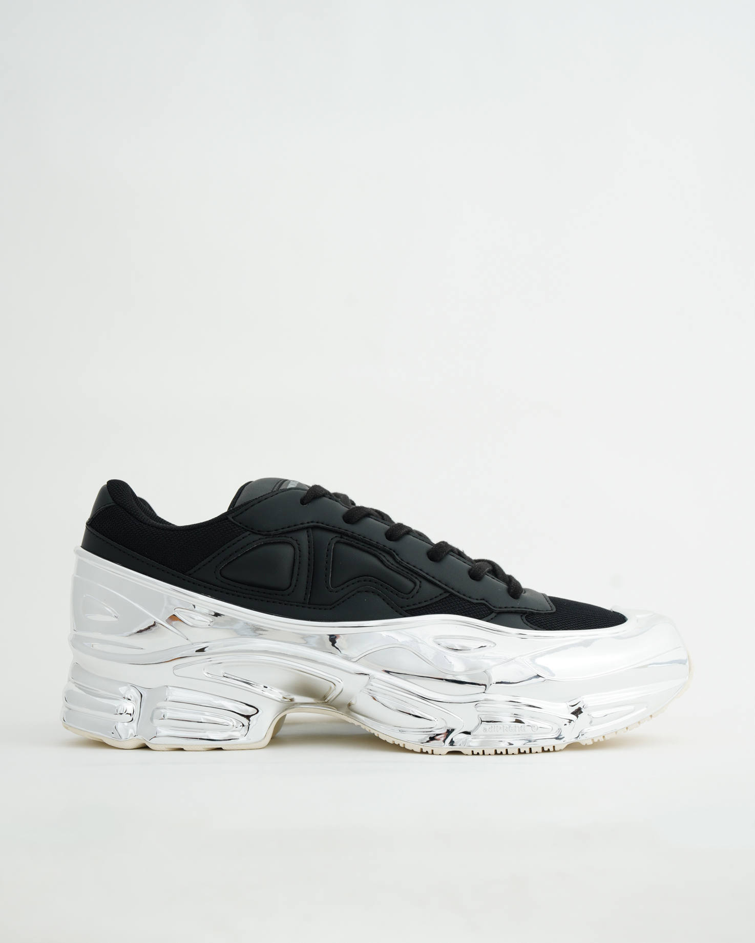 black & silver adidas originals edition ozweego sneakers